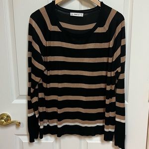 black and brown zara sweater